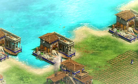Coastal in-game terrain