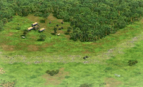 Enclosed in-game terrain