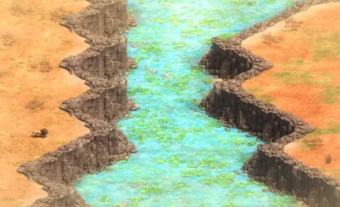 Canyons in-game terrain